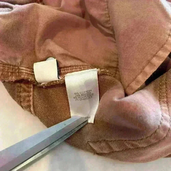 J Jill High Rise Crop Denim in Burnt Orange Size 6 Cuffed‎ Stretch - Picture 5 of 12